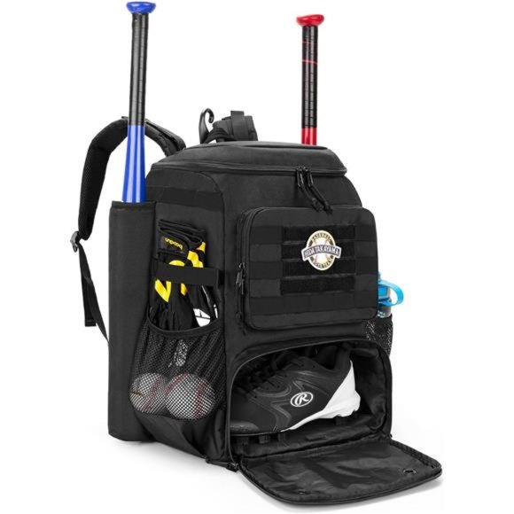 Baseball Backpack with Bat Sleeves, Softball Bag with Vented